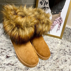 Faux Fur Booties size 7